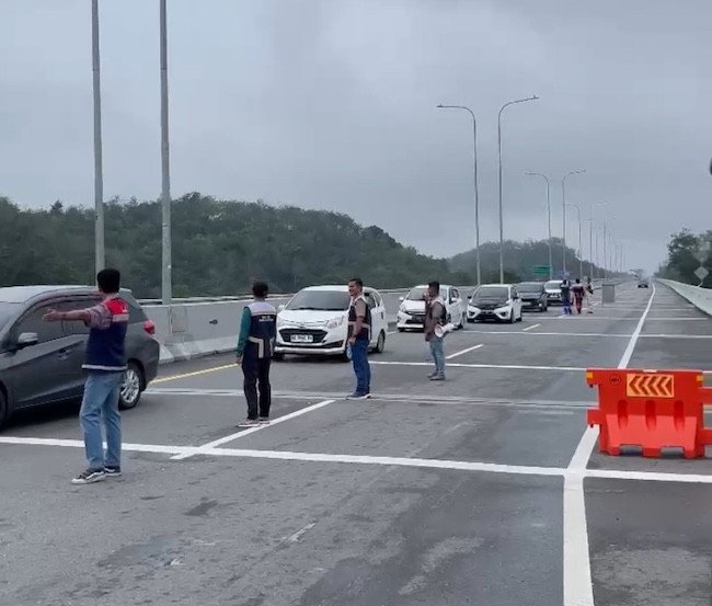 Arus Balik Lebaran, Tol XIII Koto Kampar Padat Lancar Menuju Sumbar